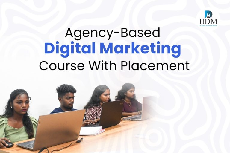 Enroll in IIDM’s agency-based digital marketing course with placement. Gain hands-on experience in a real-world agency environment, learn the latest SEO, SEM, and social media marketing strategies, and fast-track your career with guaranteed placement opportunities.