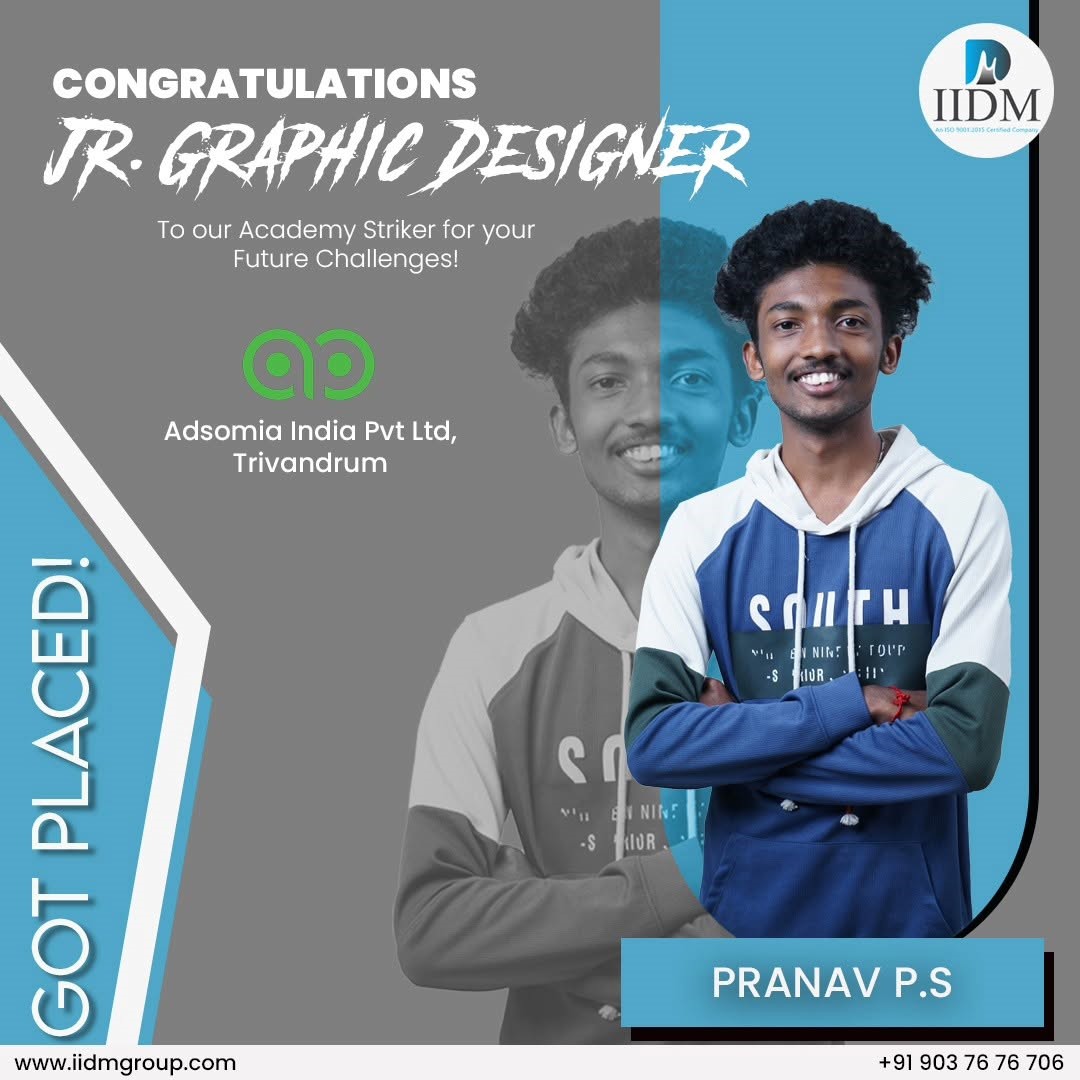 Enroll in IIDM's Multimedia Course in Trivandrum and master graphic design, video production, animation, and more. Learn hands-on from industry professionals and start your creative career today.