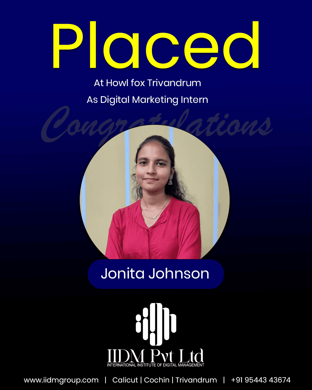 Jonita Johnson - IIDM Placement
